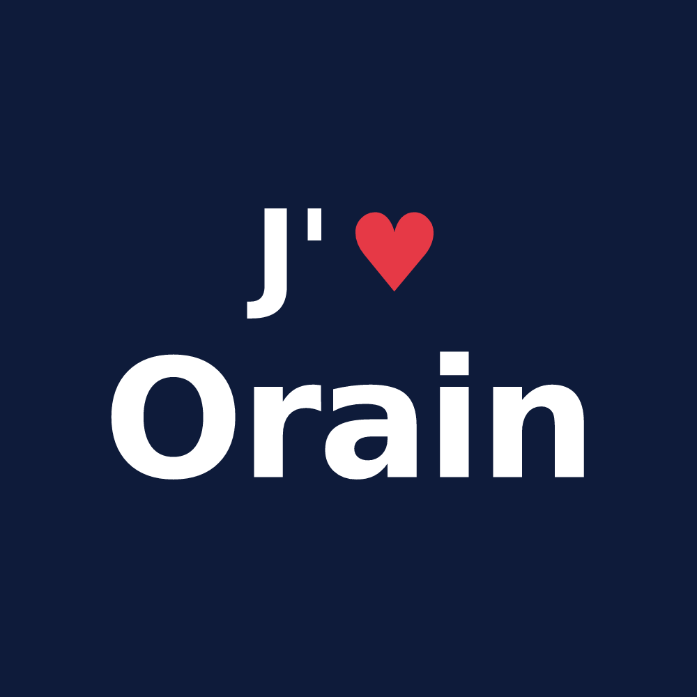 T-shirt personnalisé Orain — design J'aime Orain