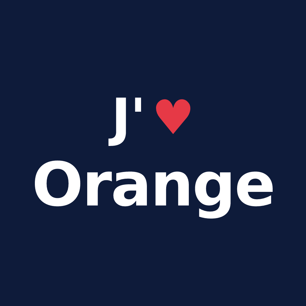 T-shirt personnalisé Orange — design J'aime Orange