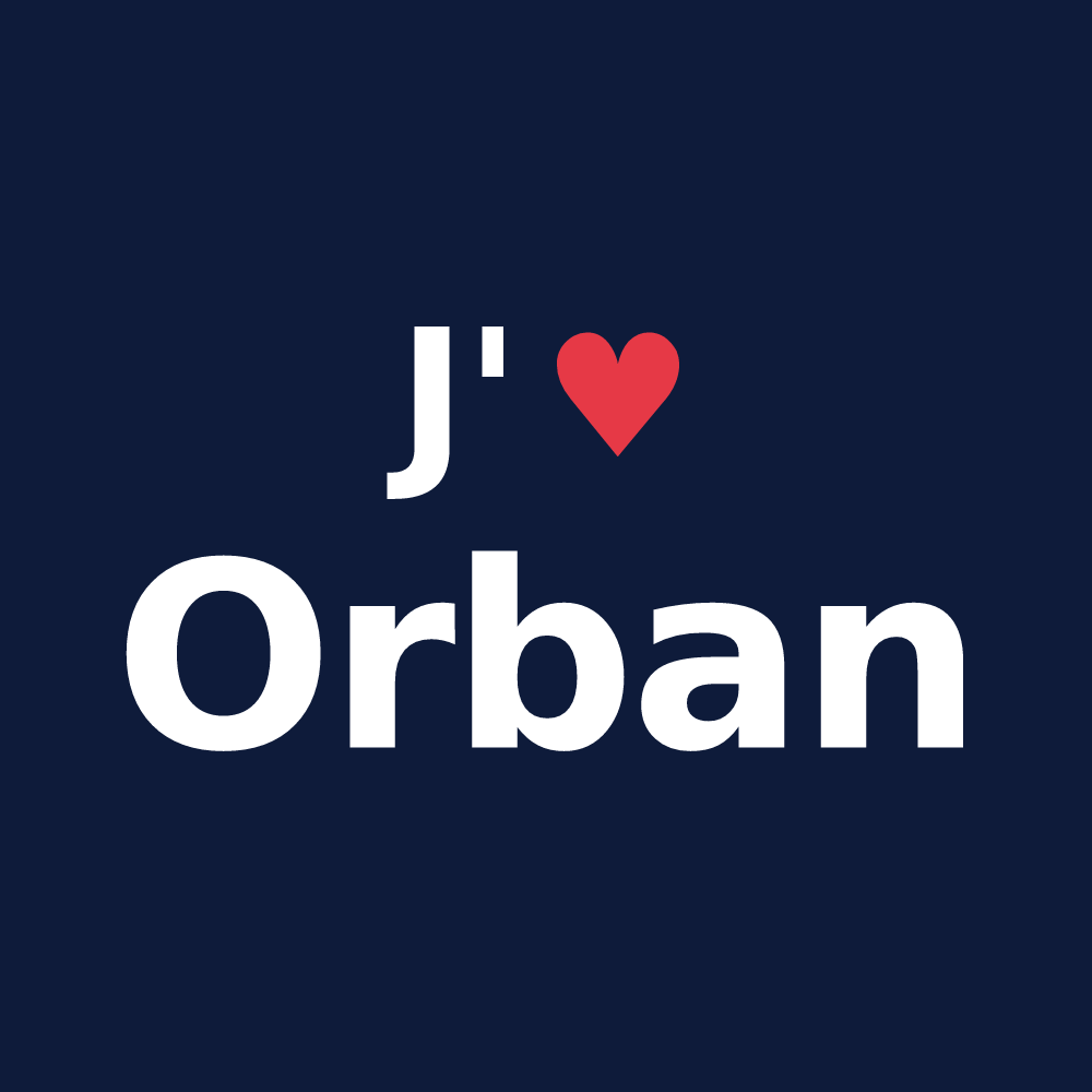 T-shirt personnalisé Orban — design J'aime Orban