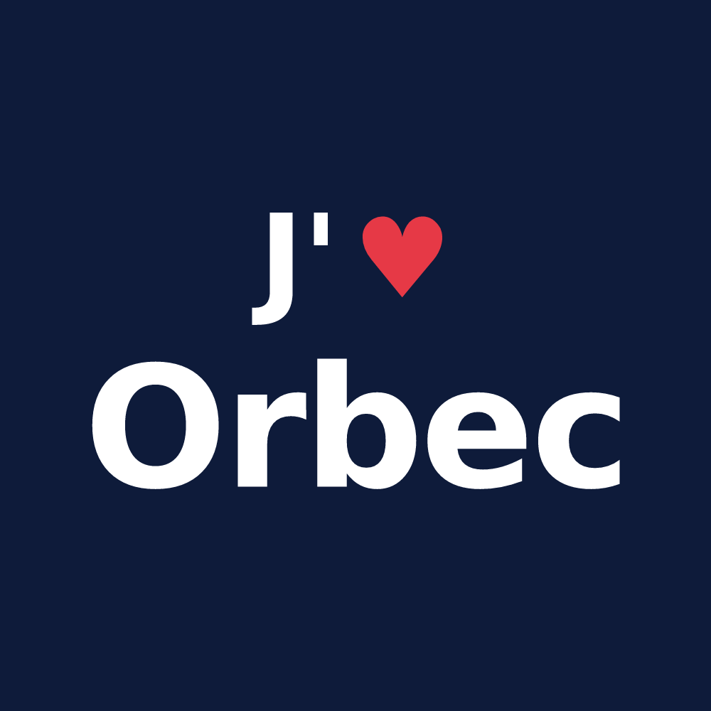 T-shirt personnalisé Orbec — design J'aime Orbec