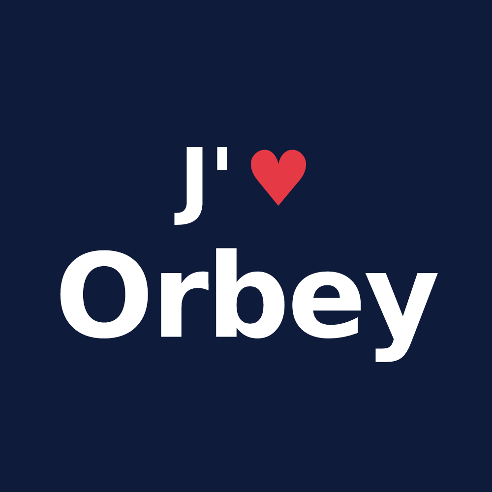 T-shirt personnalisé Orbey — design J'aime Orbey