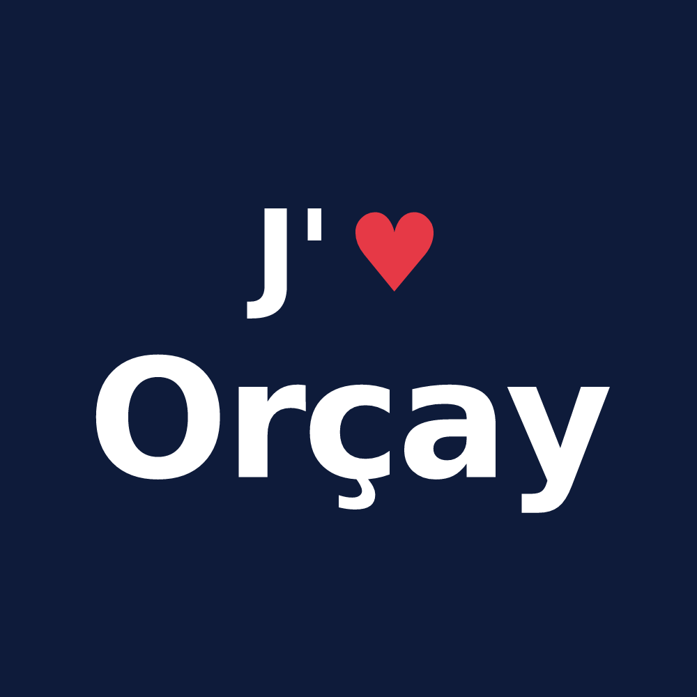 T-shirt personnalisé Orçay — design J'aime Orçay