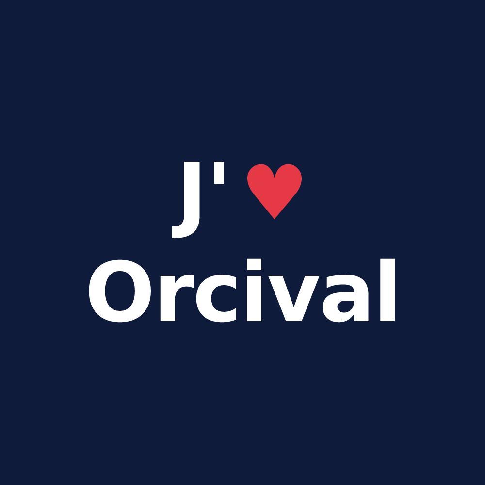 T-shirt personnalisé Orcival — design J'aime Orcival
