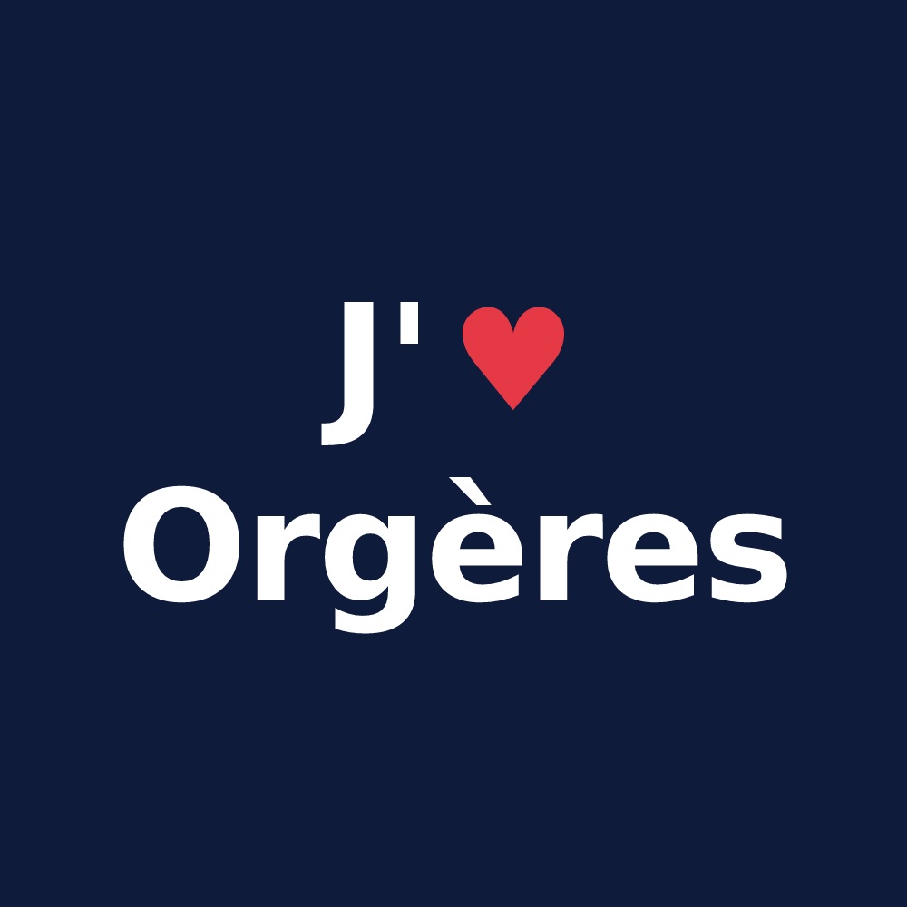 T-shirt personnalisé Orgères — design J'aime Orgères