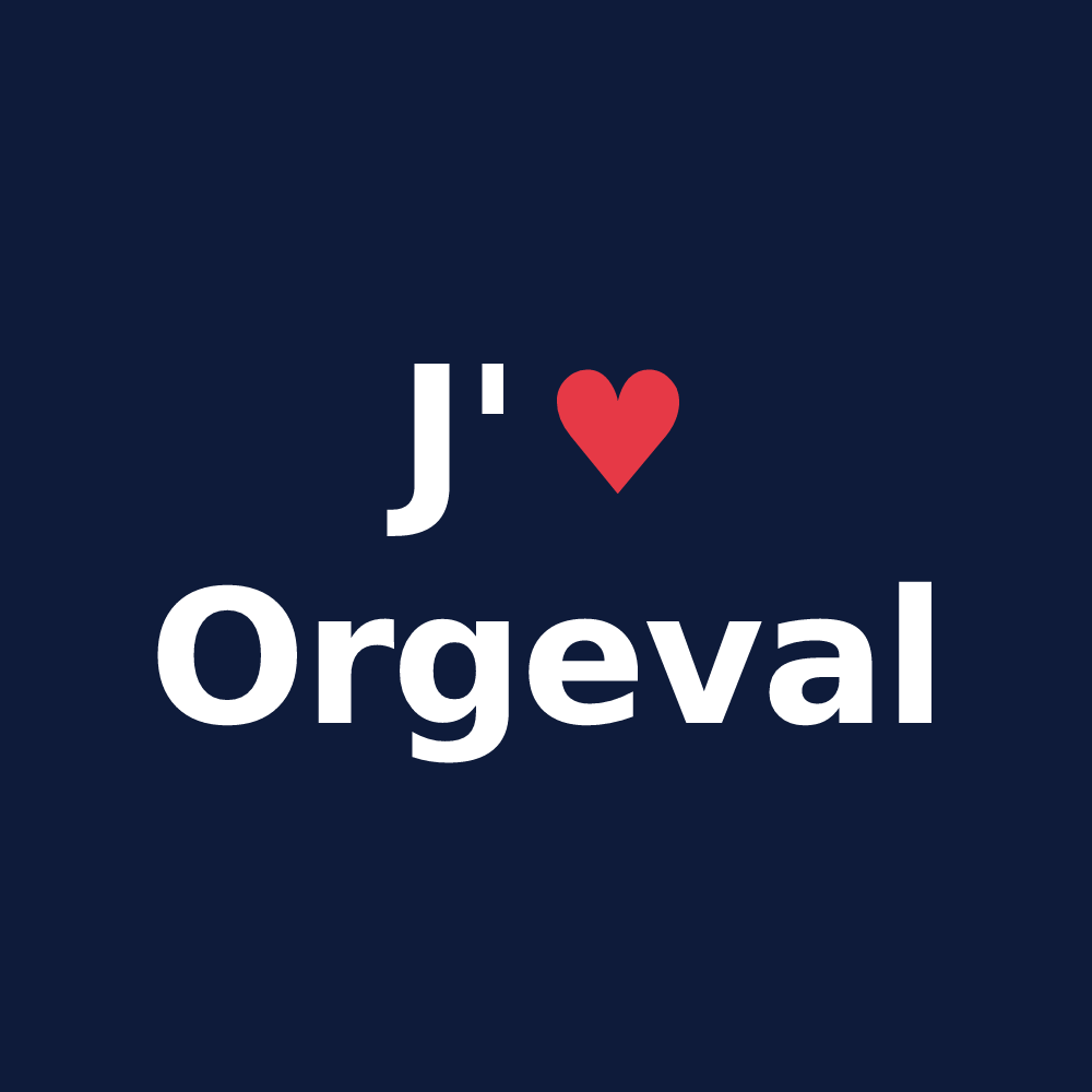 T-shirt personnalisé Orgeval — design J'aime Orgeval