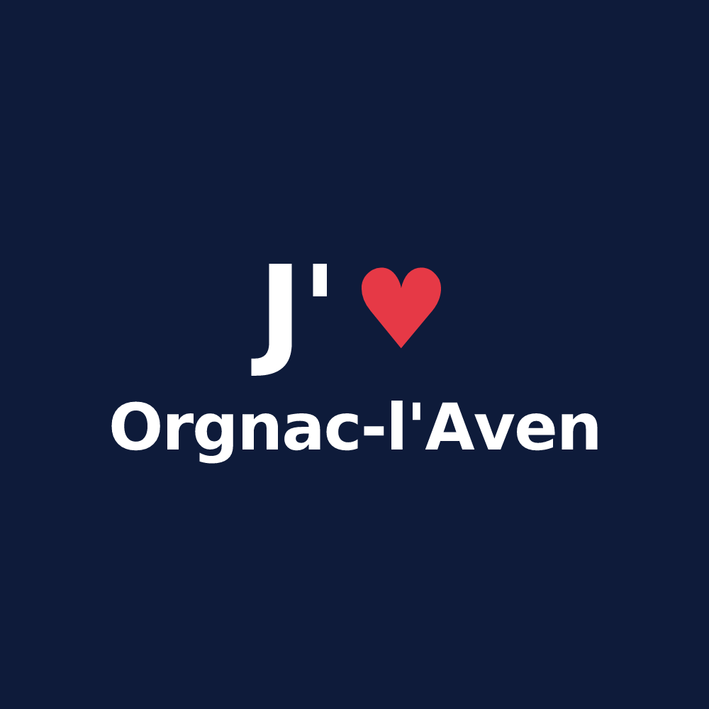T-shirt personnalisé Orgnac-l'Aven — design J'aime Orgnac-l'Aven