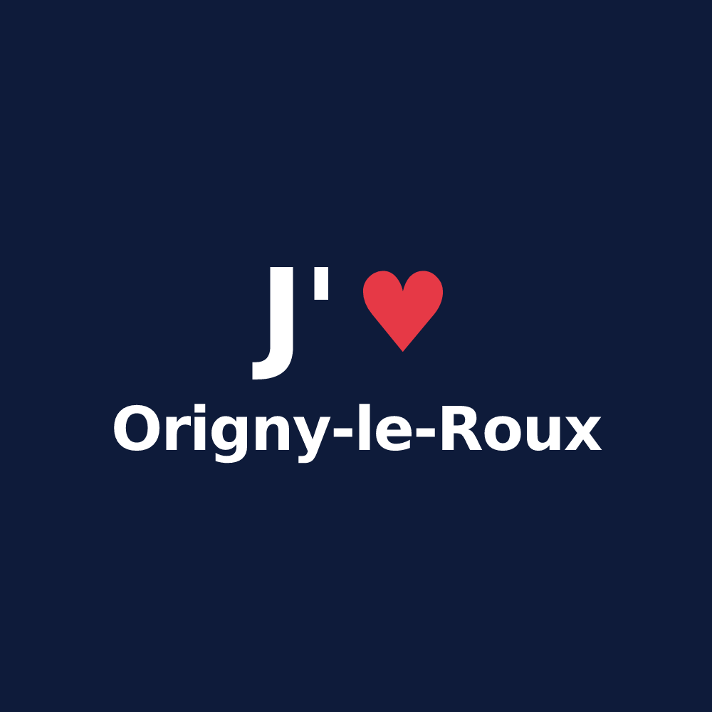 T-shirt personnalisé Origny-le-Roux — design J'aime Origny-le-Roux