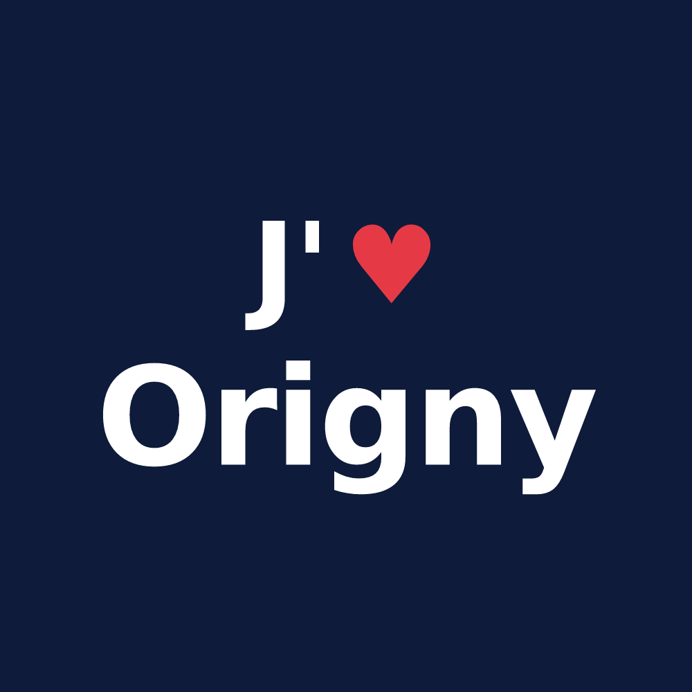 T-shirt personnalisé Origny — design J'aime Origny