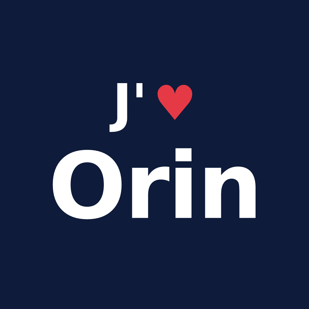 T-shirt personnalisé Orin — design J'aime Orin