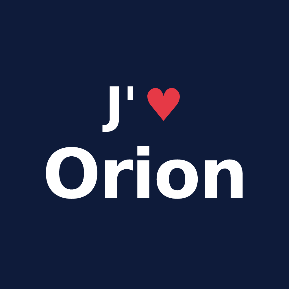 T-shirt personnalisé Orion — design J'aime Orion