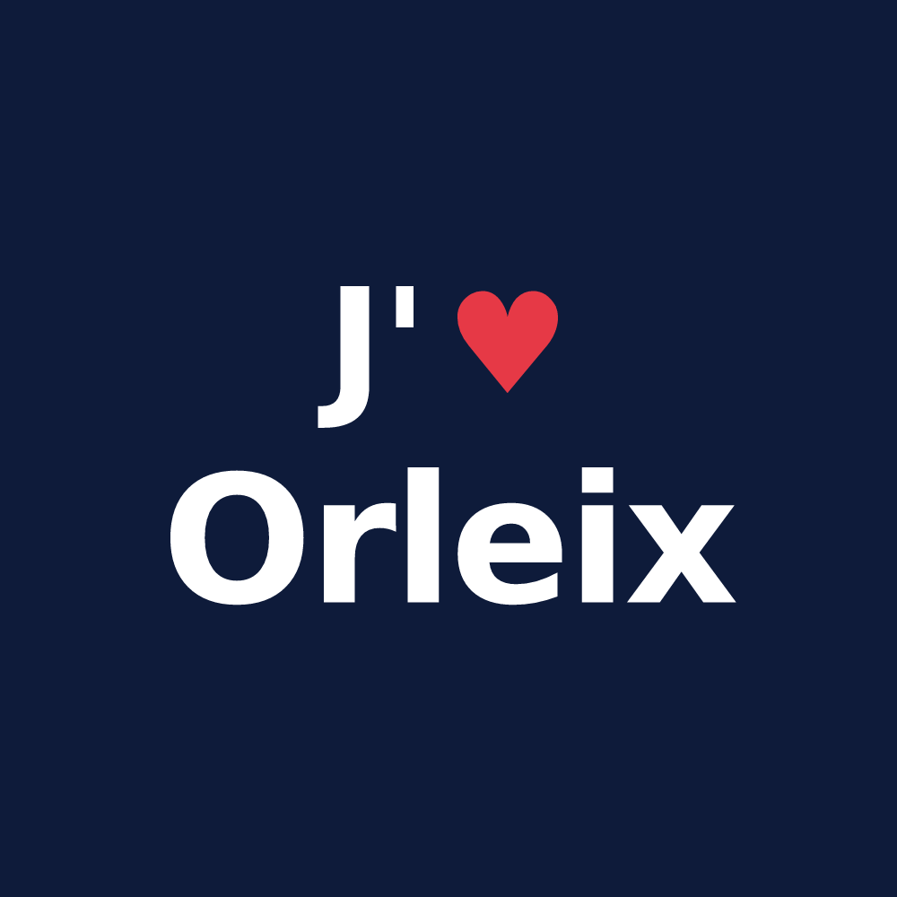 T-shirt personnalisé Orleix — design J'aime Orleix