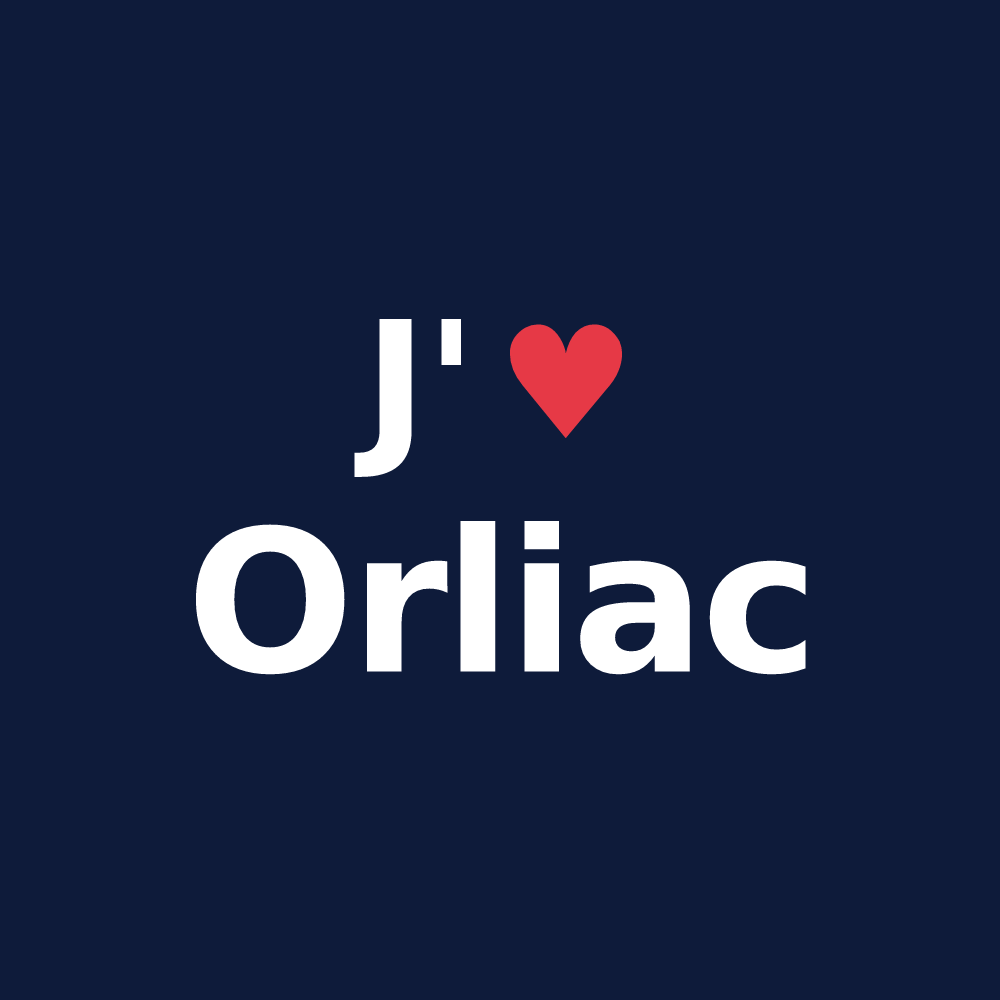 T-shirt personnalisé Orliac — design J'aime Orliac