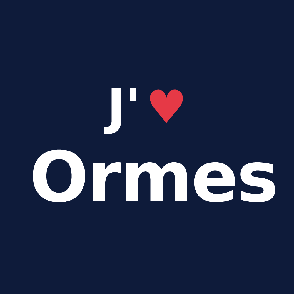 T-shirt personnalisé Ormes — design J'aime Ormes