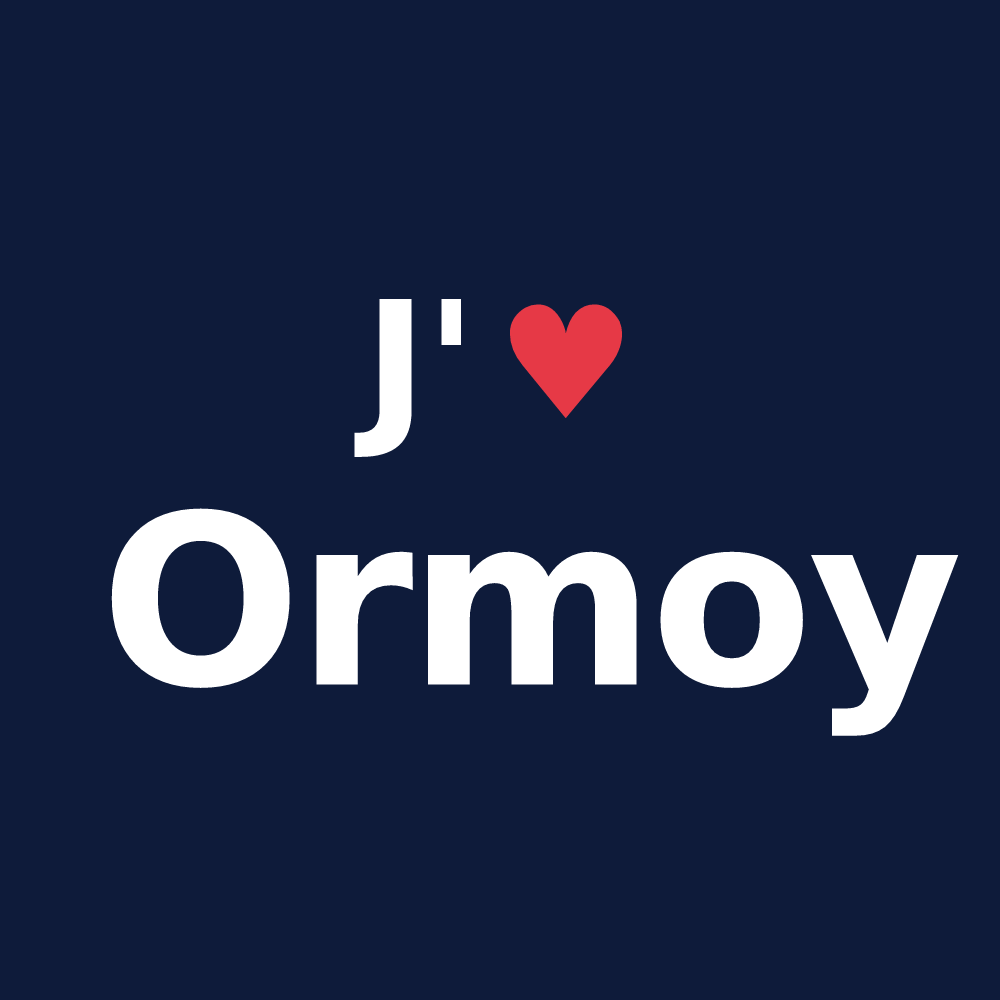 T-shirt personnalisé Ormoy — design J'aime Ormoy