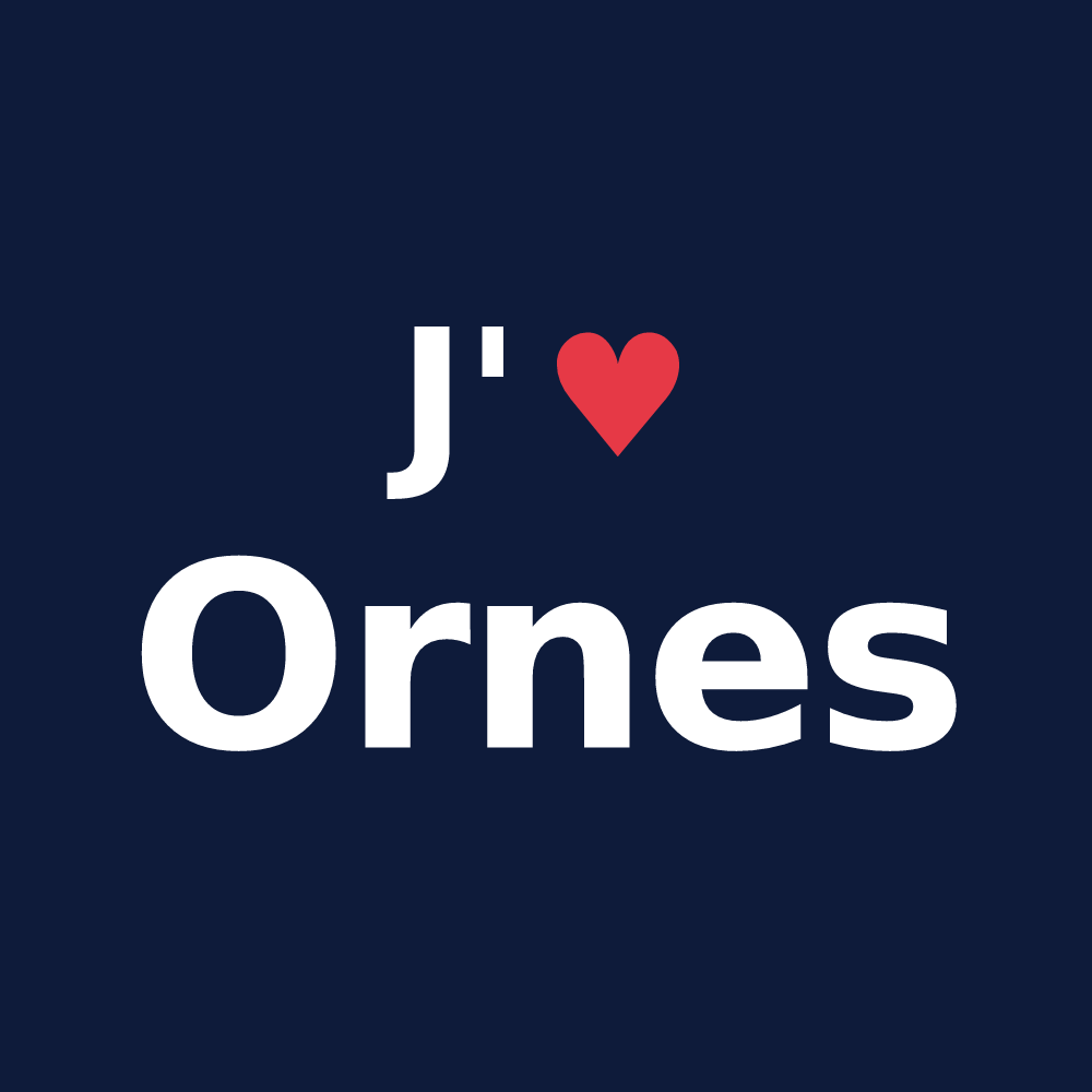T-shirt personnalisé Ornes — design J'aime Ornes