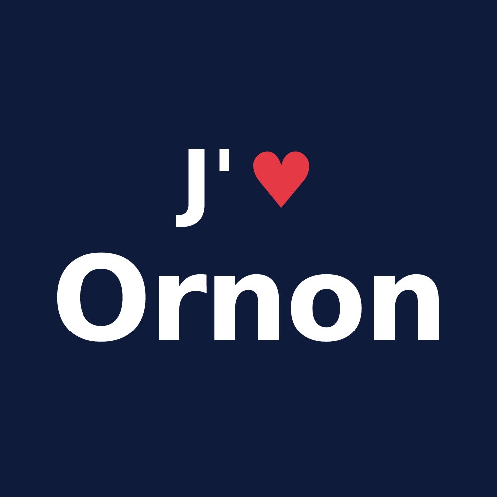 T-shirt personnalisé Ornon — design J'aime Ornon