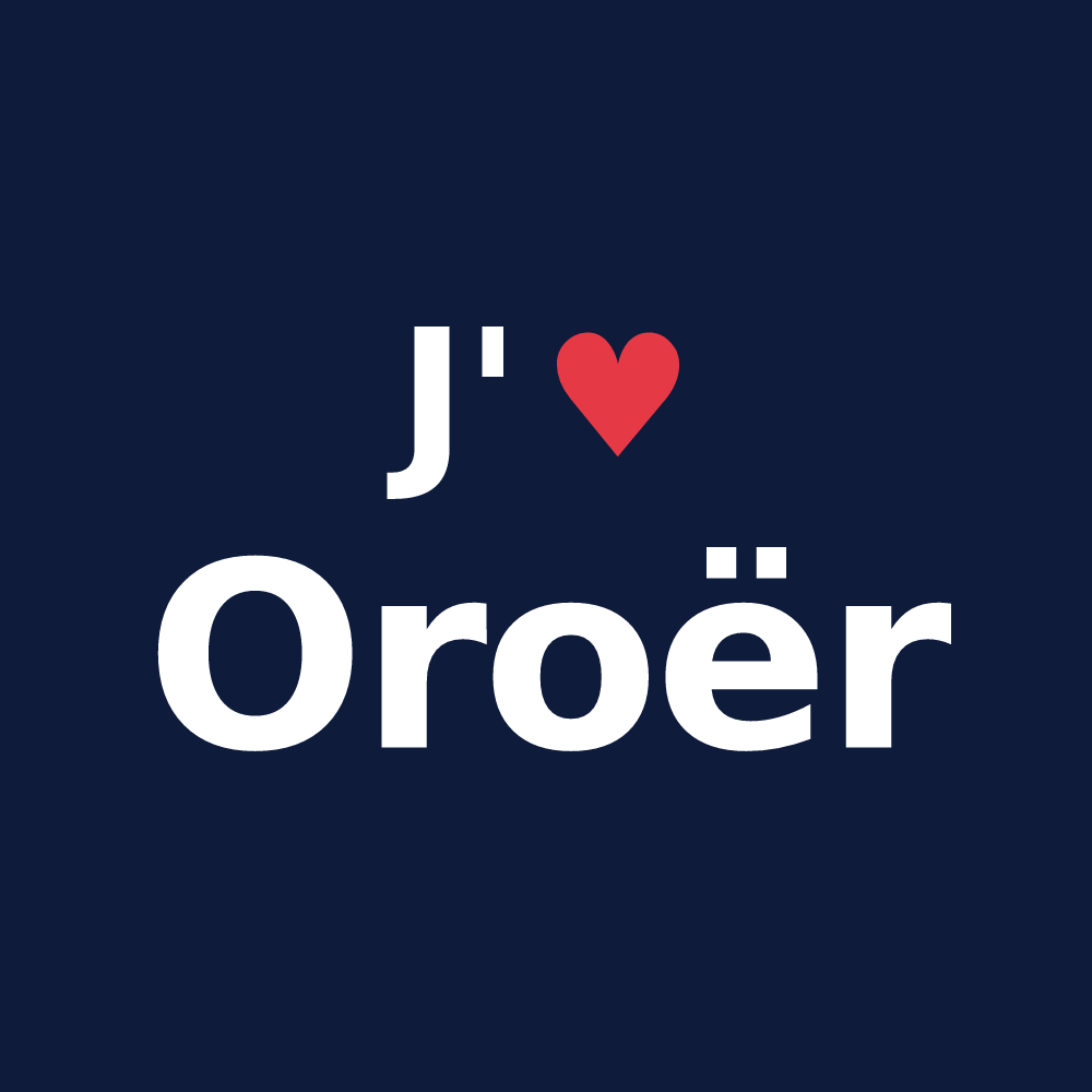 T-shirt personnalisé Oroër — design J'aime Oroër