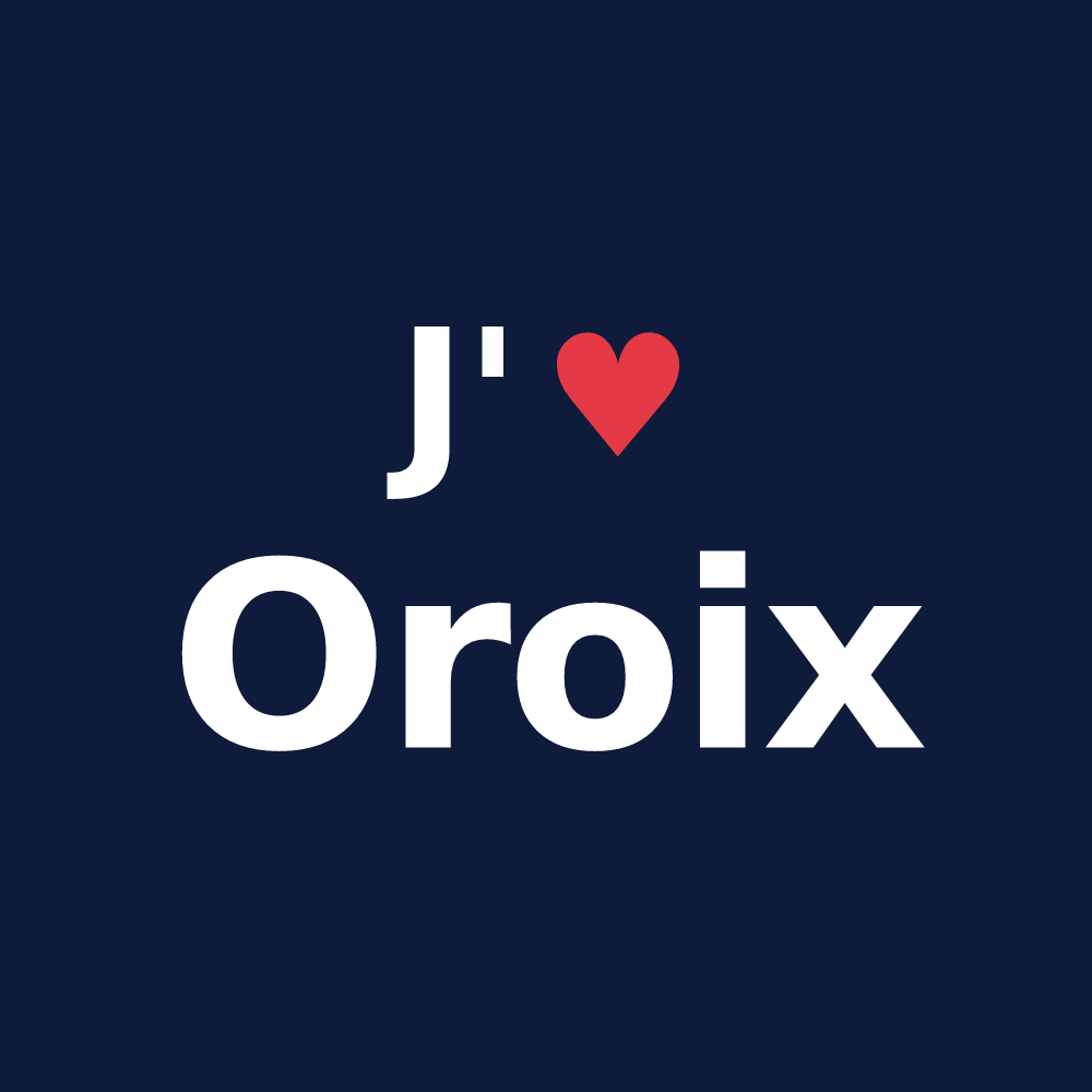 T-shirt personnalisé Oroix — design J'aime Oroix