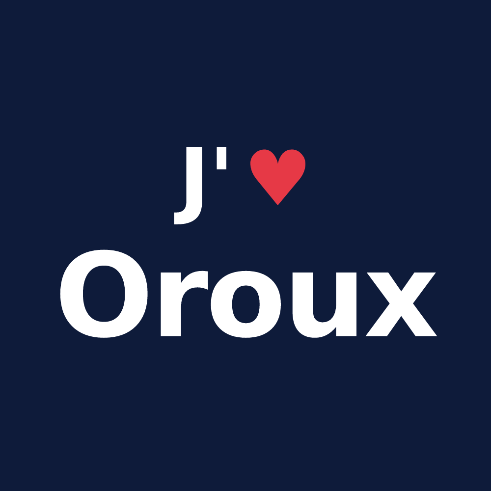 T-shirt personnalisé Oroux — design J'aime Oroux