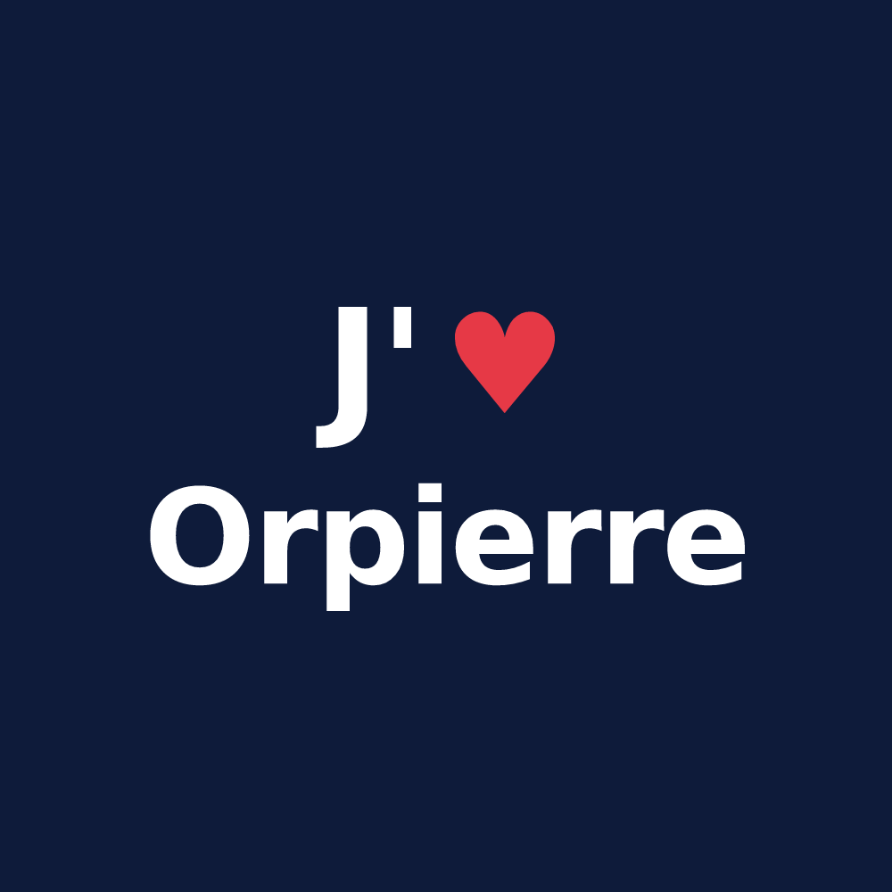 T-shirt personnalisé Orpierre — design J'aime Orpierre
