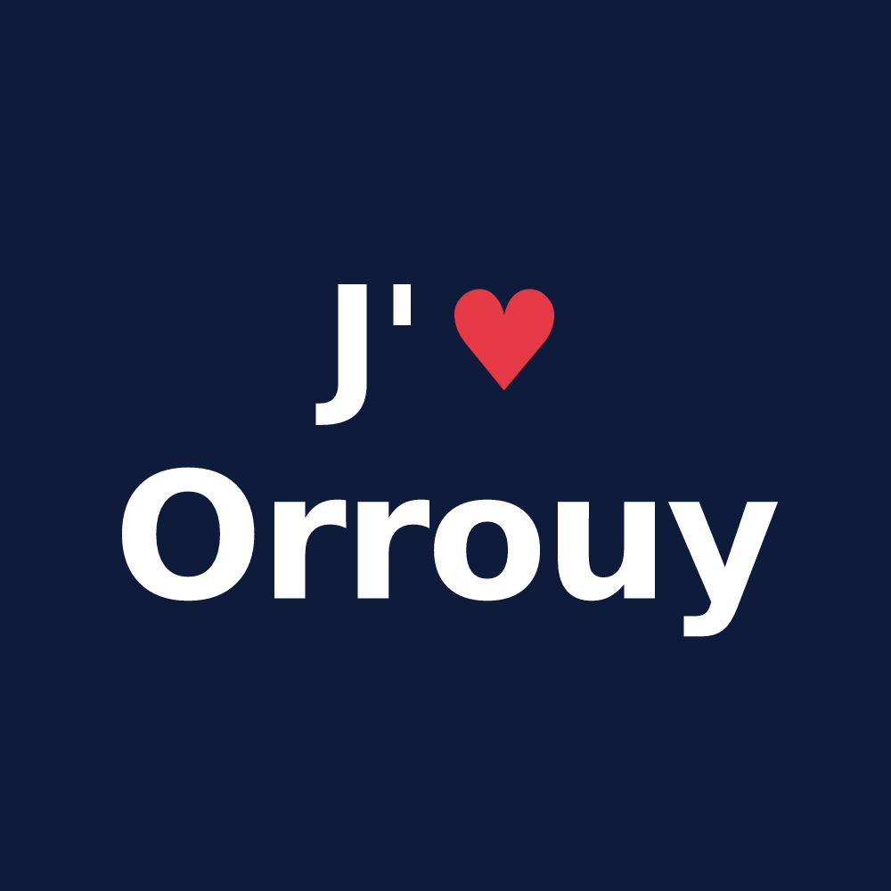 T-shirt personnalisé Orrouy — design J'aime Orrouy