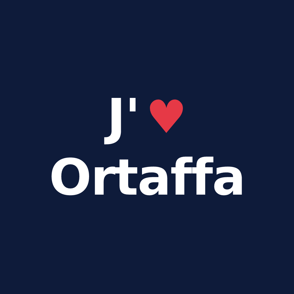 T-shirt personnalisé Ortaffa — design J'aime Ortaffa