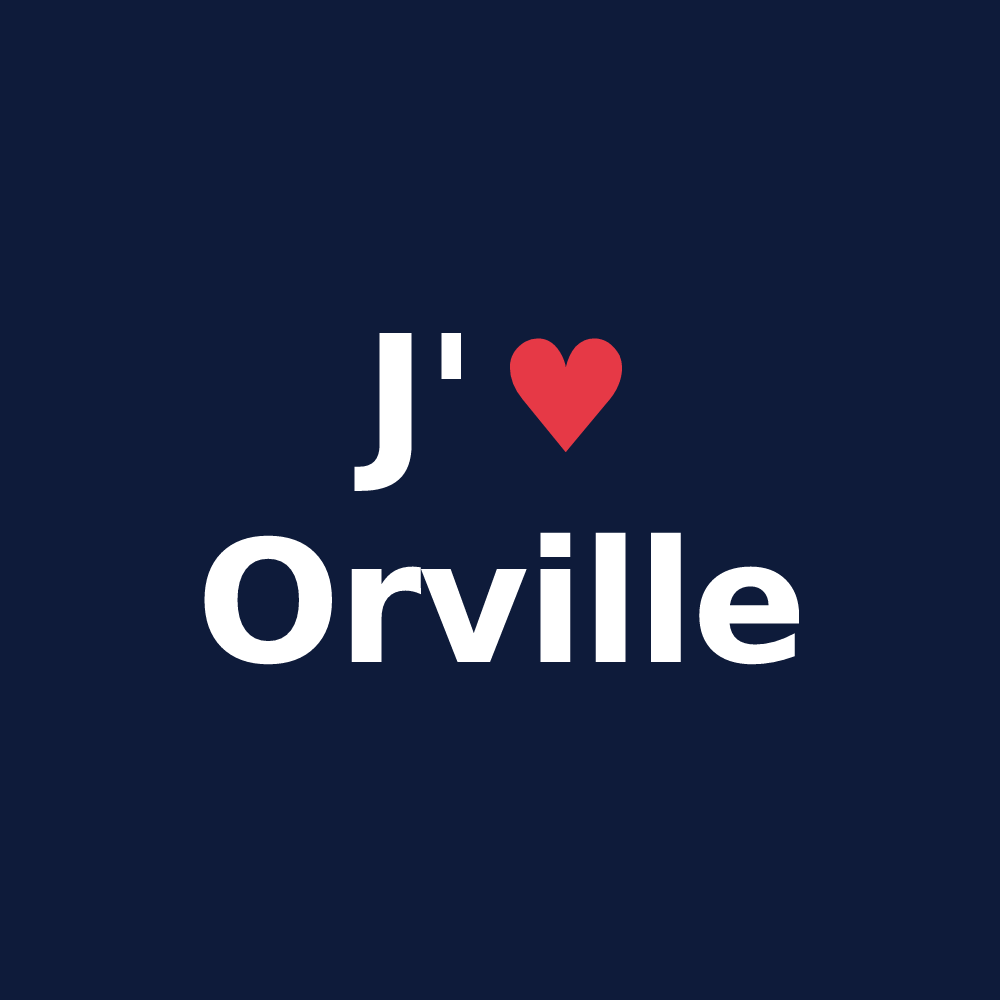 T-shirt personnalisé Orville — design J'aime Orville