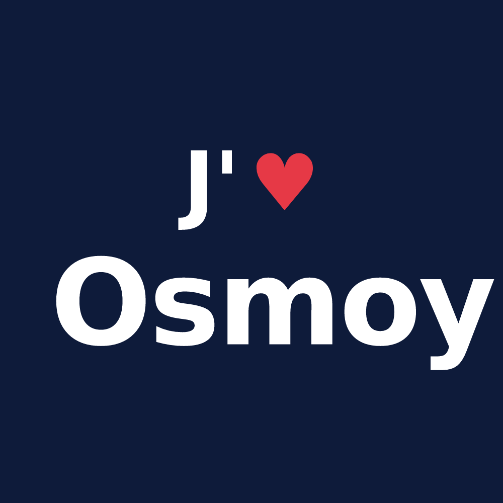 T-shirt personnalisé Osmoy — design J'aime Osmoy