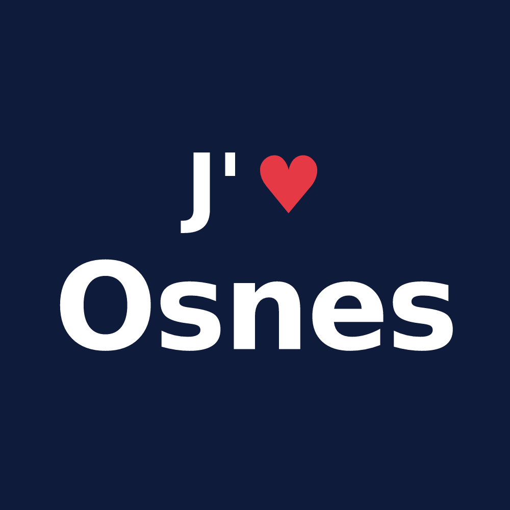 T-shirt personnalisé Osnes — design J'aime Osnes