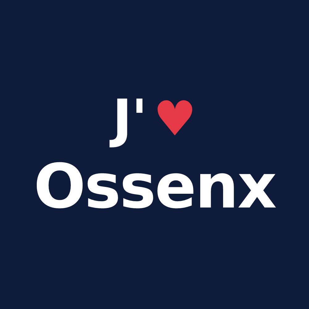 T-shirt personnalisé Ossenx — design J'aime Ossenx