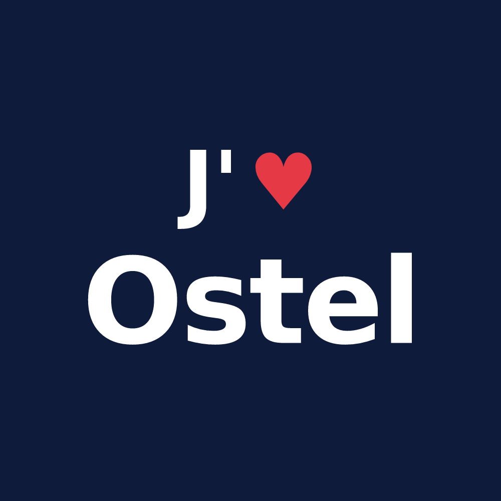 T-shirt personnalisé Ostel — design J'aime Ostel