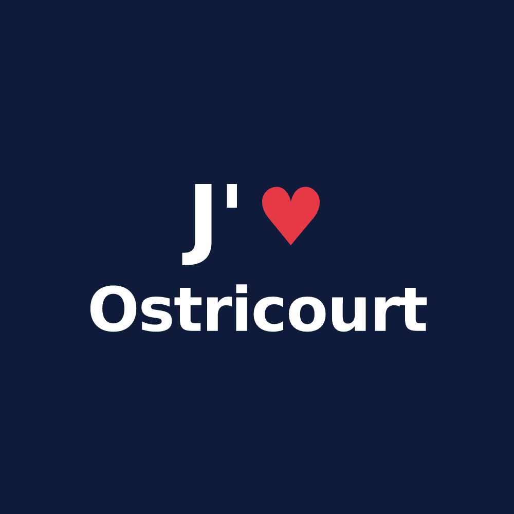 T-shirt personnalisé Ostricourt — design J'aime Ostricourt
