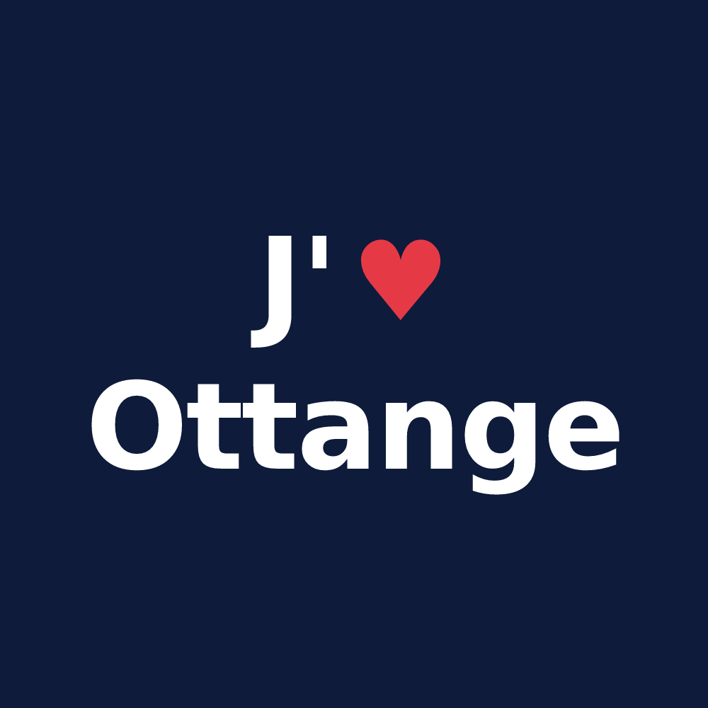 T-shirt personnalisé Ottange — design J'aime Ottange