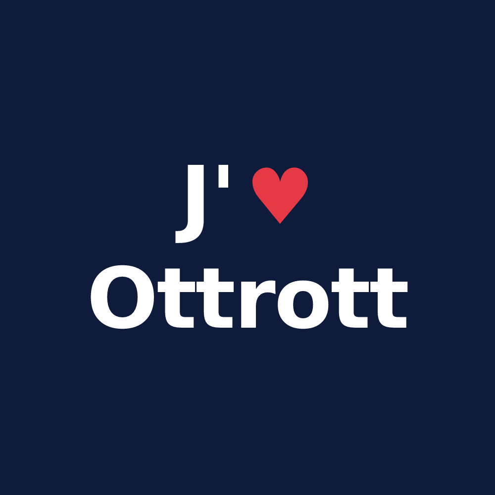 T-shirt personnalisé Ottrott — design J'aime Ottrott