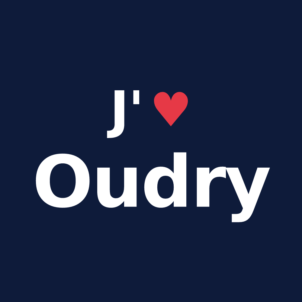 T-shirt personnalisé Oudry — design J'aime Oudry
