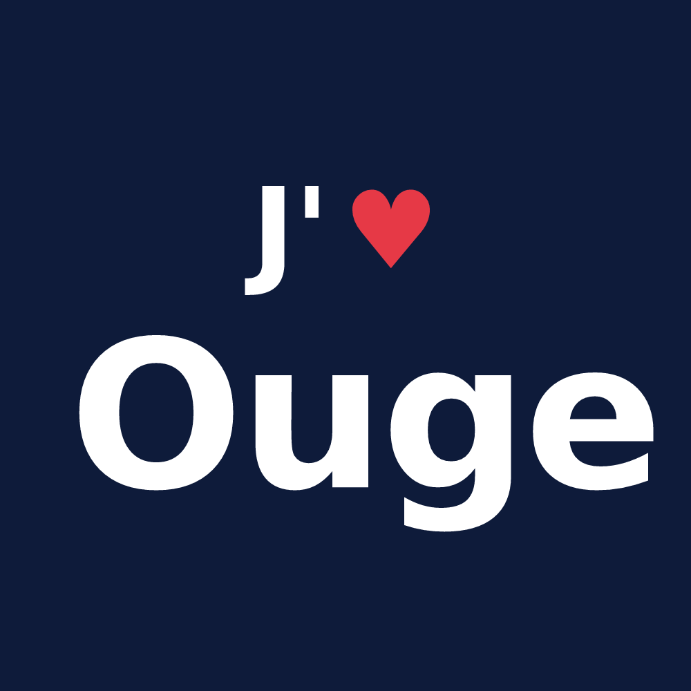 T-shirt personnalisé Ouge — design J'aime Ouge