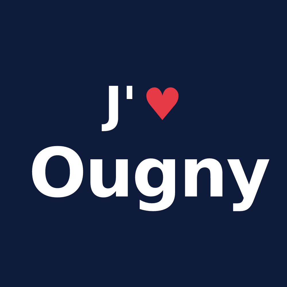 T-shirt personnalisé Ougny — design J'aime Ougny