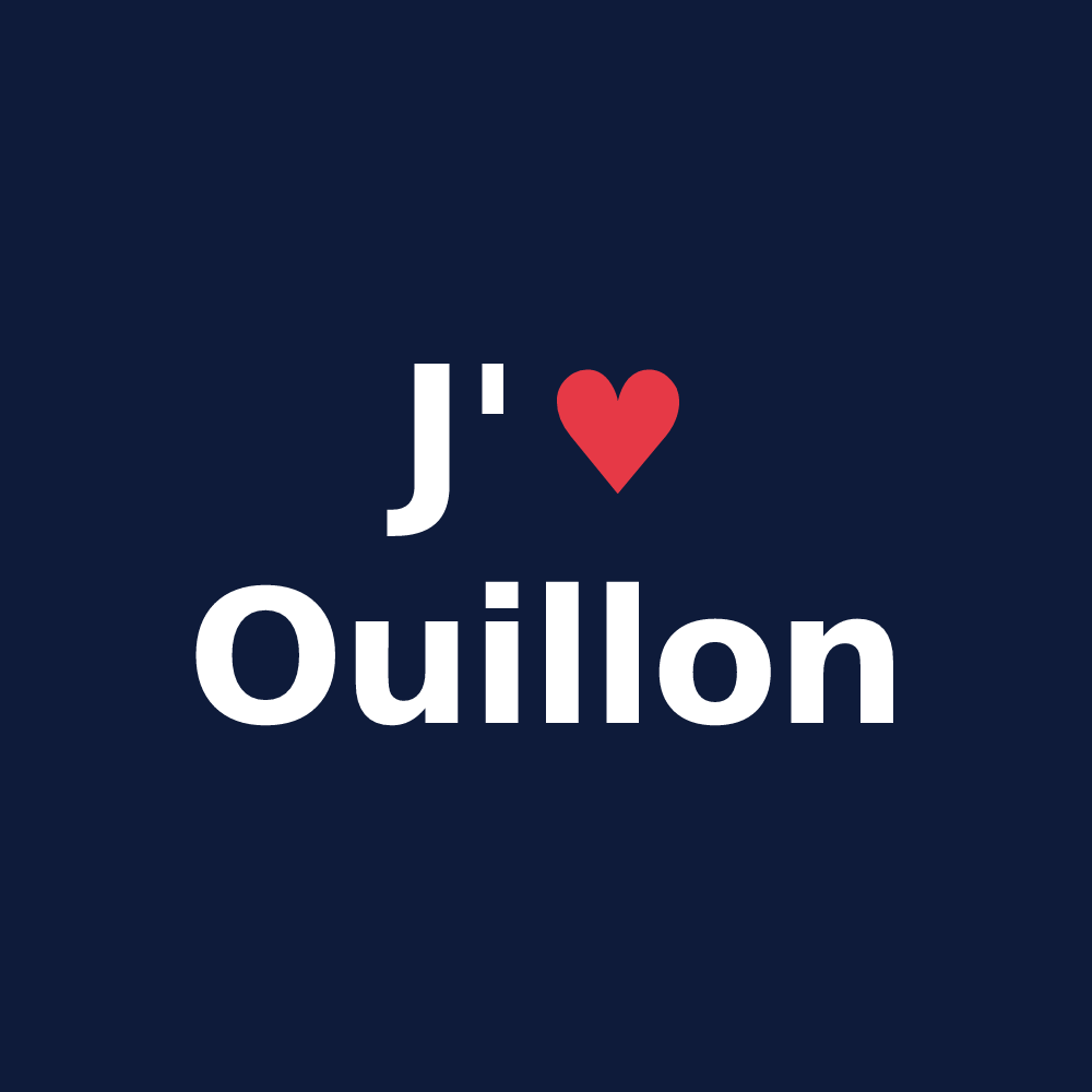 T-shirt personnalisé Ouillon — design J'aime Ouillon
