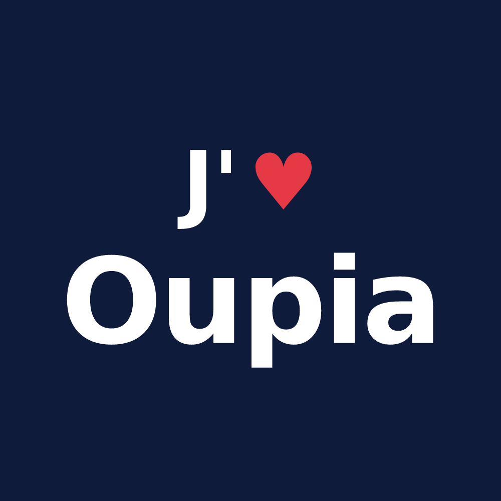 T-shirt personnalisé Oupia — design J'aime Oupia