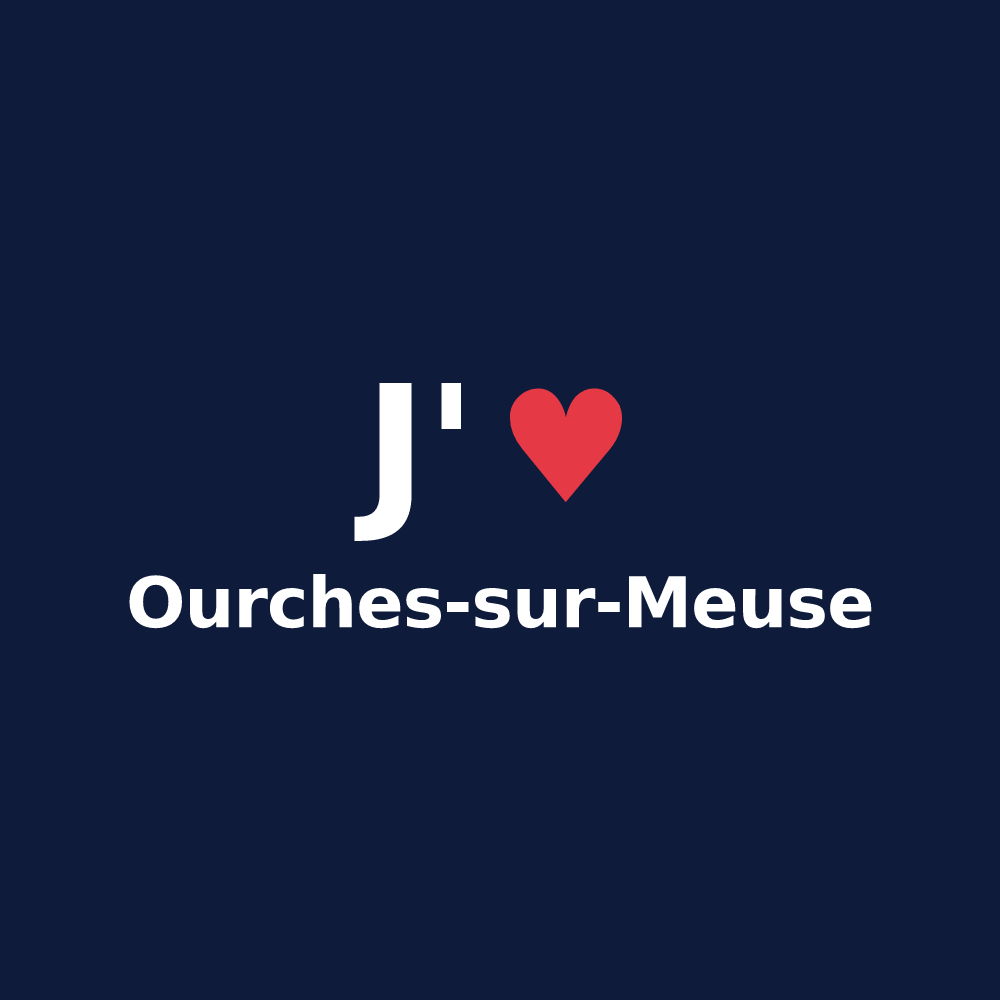 T-shirt personnalisé Ourches-sur-Meuse — design J'aime Ourches-sur-Meuse