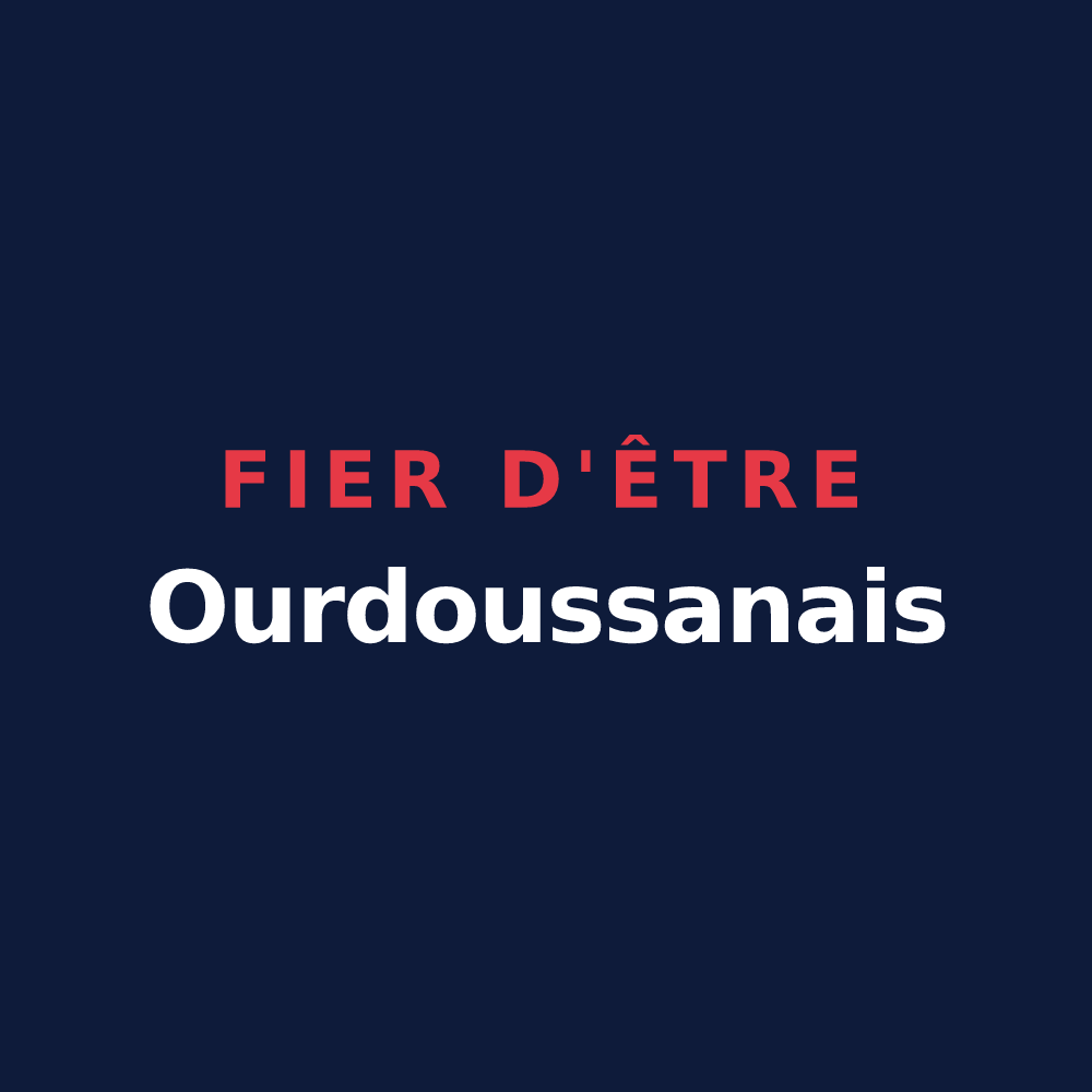 T-shirt « Fier d'être Ourdoussanais » — design pour Ourdis-Cotdoussan
