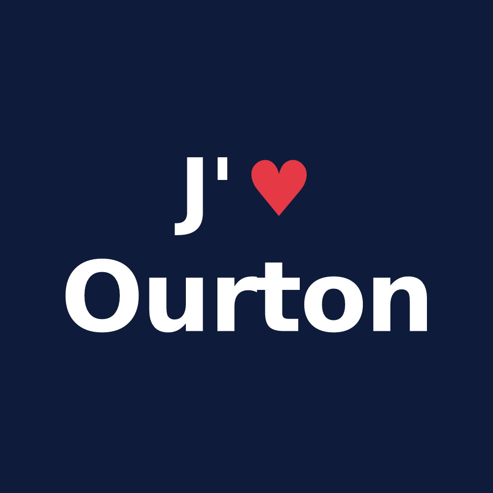 T-shirt personnalisé Ourton — design J'aime Ourton