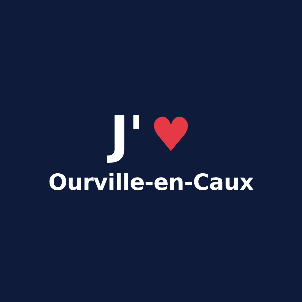T-shirt personnalisé Ourville-en-Caux — design J'aime Ourville-en-Caux