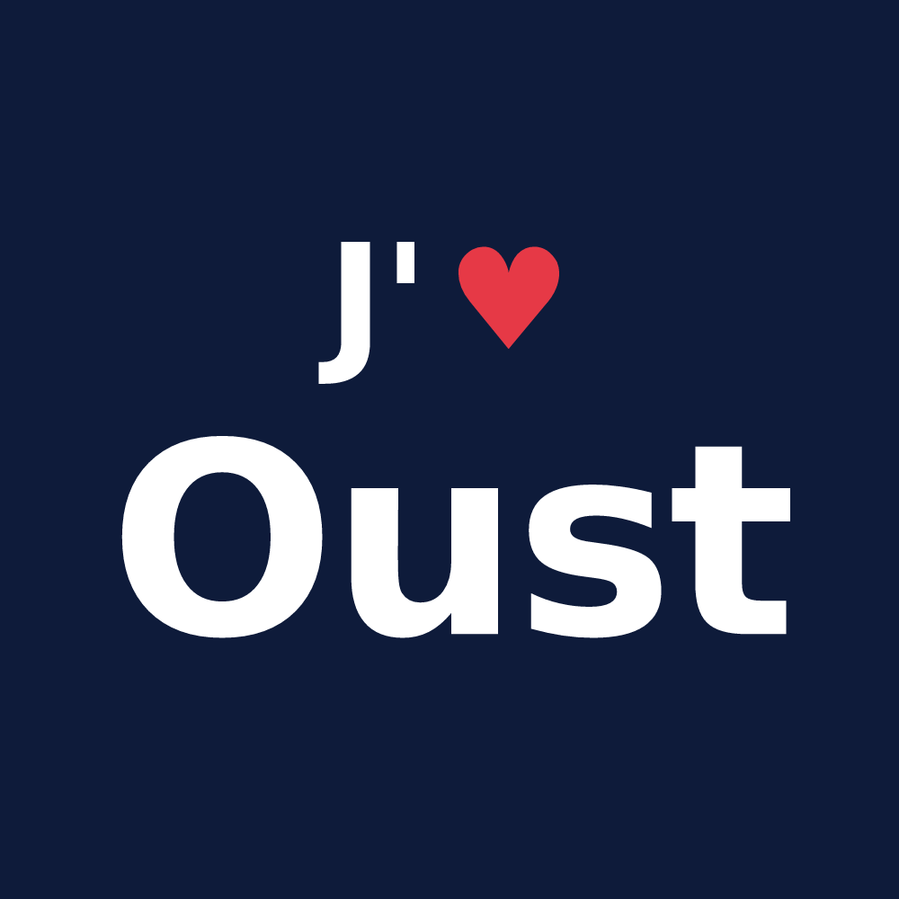 T-shirt personnalisé Oust — design J'aime Oust