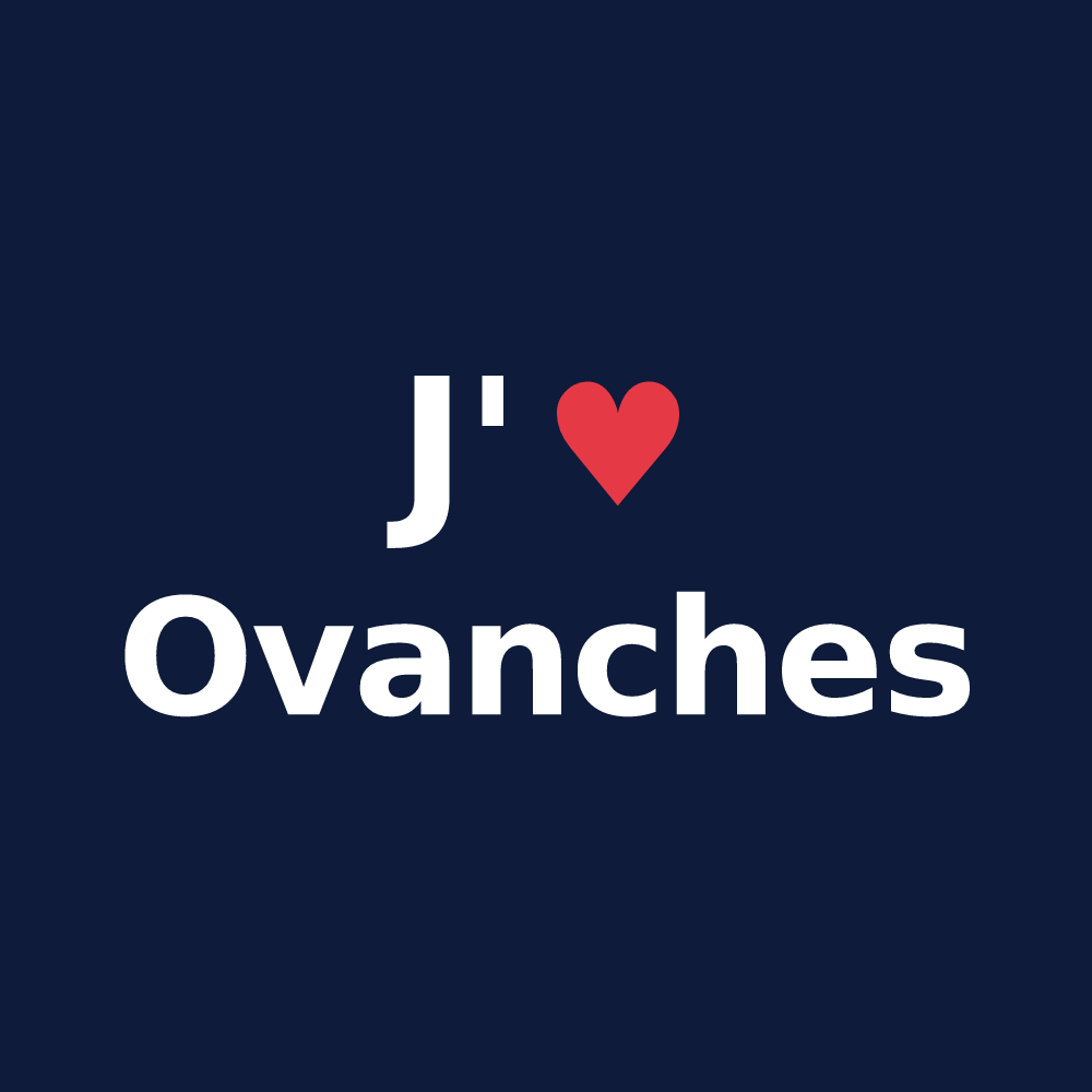 T-shirt personnalisé Ovanches — design J'aime Ovanches