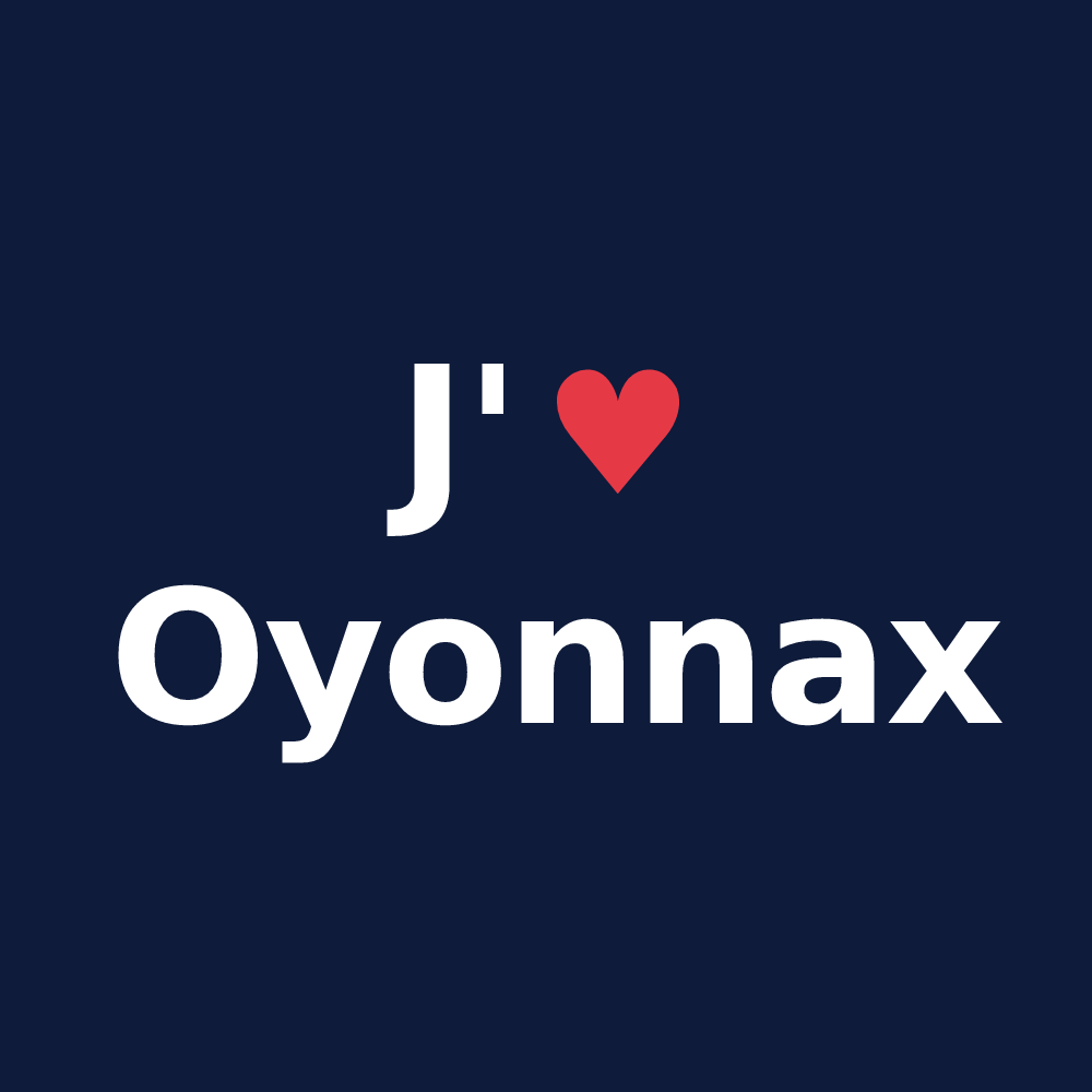 T-shirt personnalisé Oyonnax — design J'aime Oyonnax