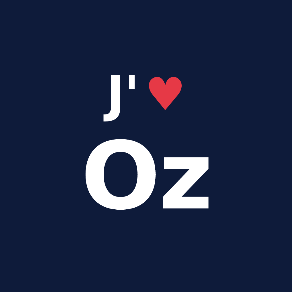 T-shirt personnalisé Oz — design J'aime Oz