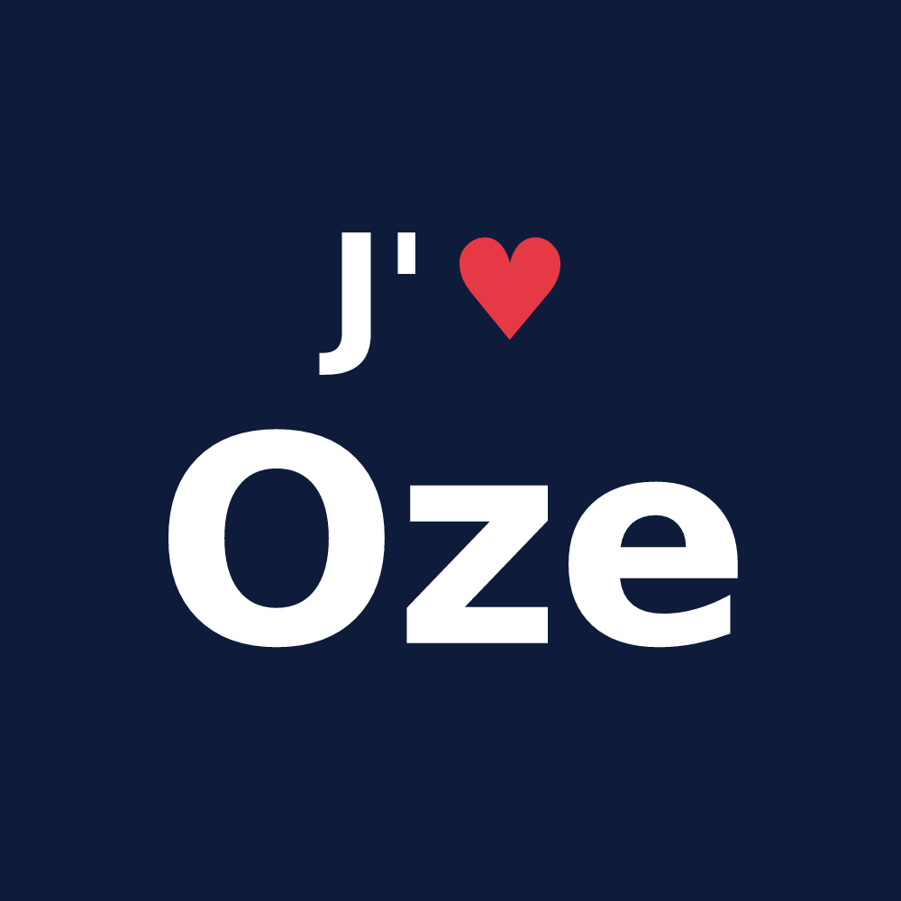 T-shirt personnalisé Oze — design J'aime Oze