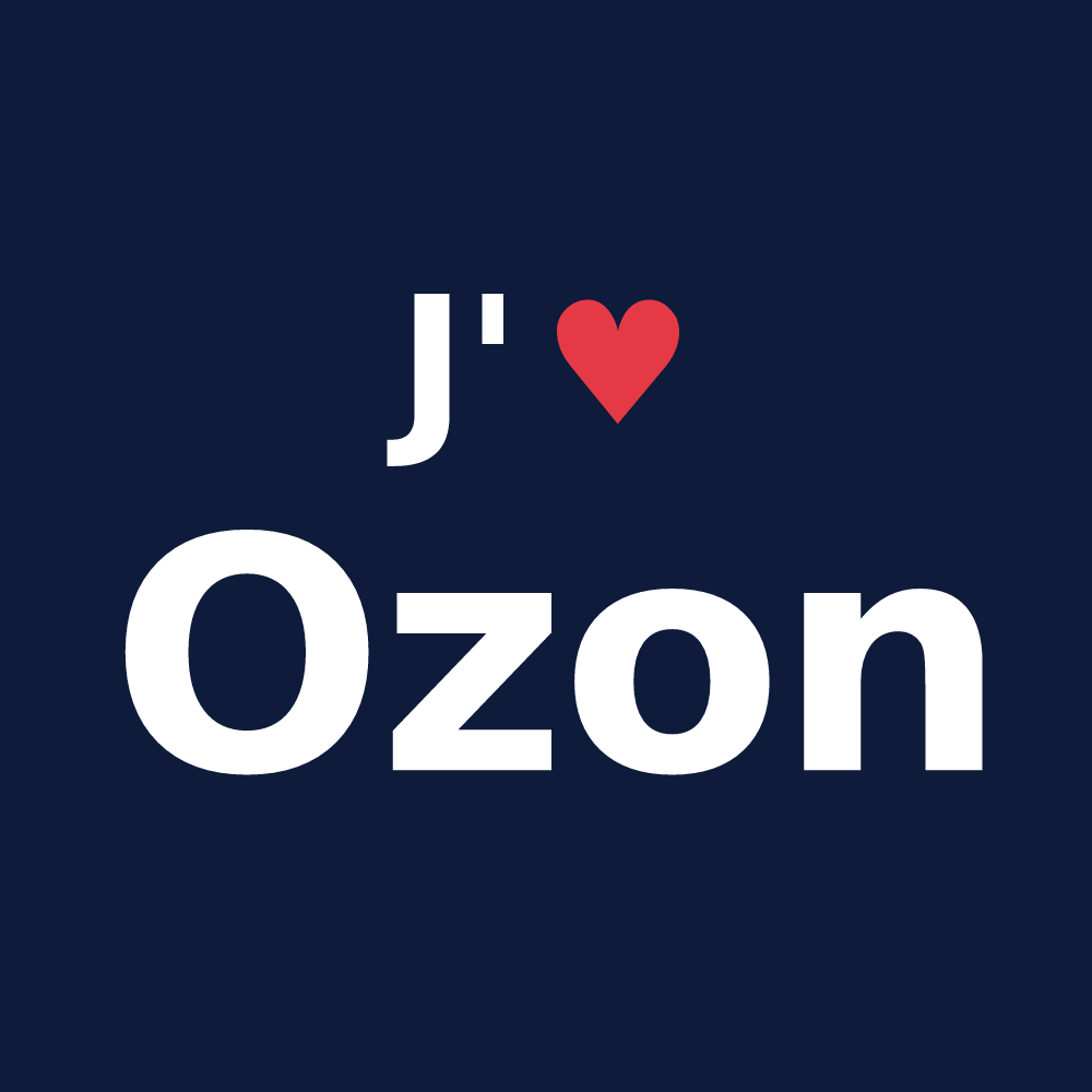 T-shirt personnalisé Ozon — design J'aime Ozon