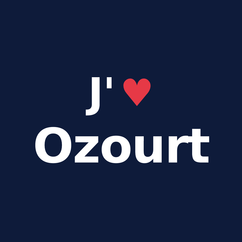 T-shirt personnalisé Ozourt — design J'aime Ozourt